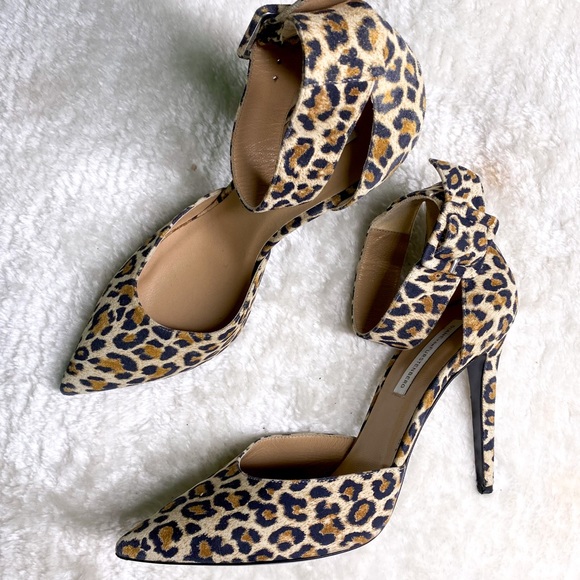 Diane Von Furstenberg Shoes - Diane Von Furstenberg Animal Print Leopard Heels 9.5